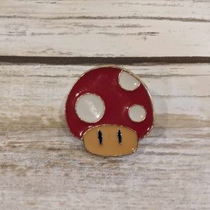 Red Mushroom Enamel Pin
